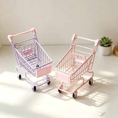 Mini Metal Shopping Cart Model