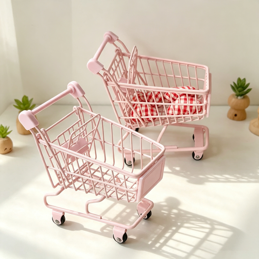 Mini Metal Shopping Cart Model