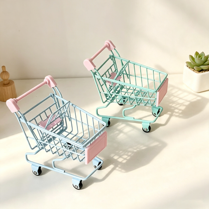 Mini Metal Shopping Cart Model