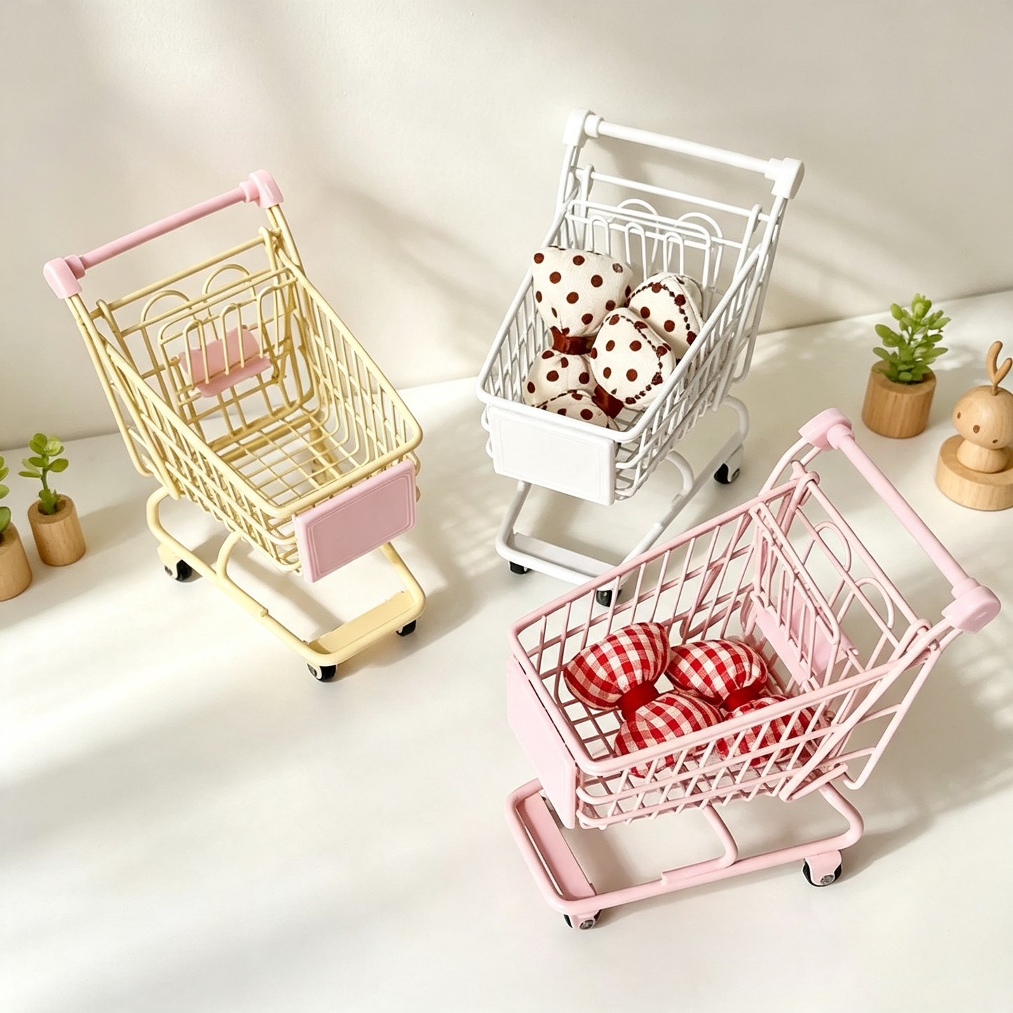Mini Metal Shopping Cart Model