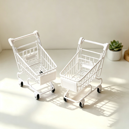 Mini Metal Shopping Cart Model