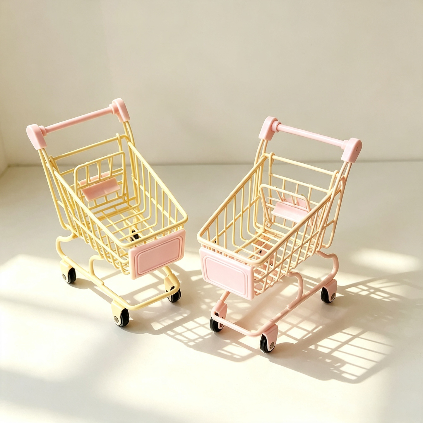 Mini Metal Shopping Cart Model
