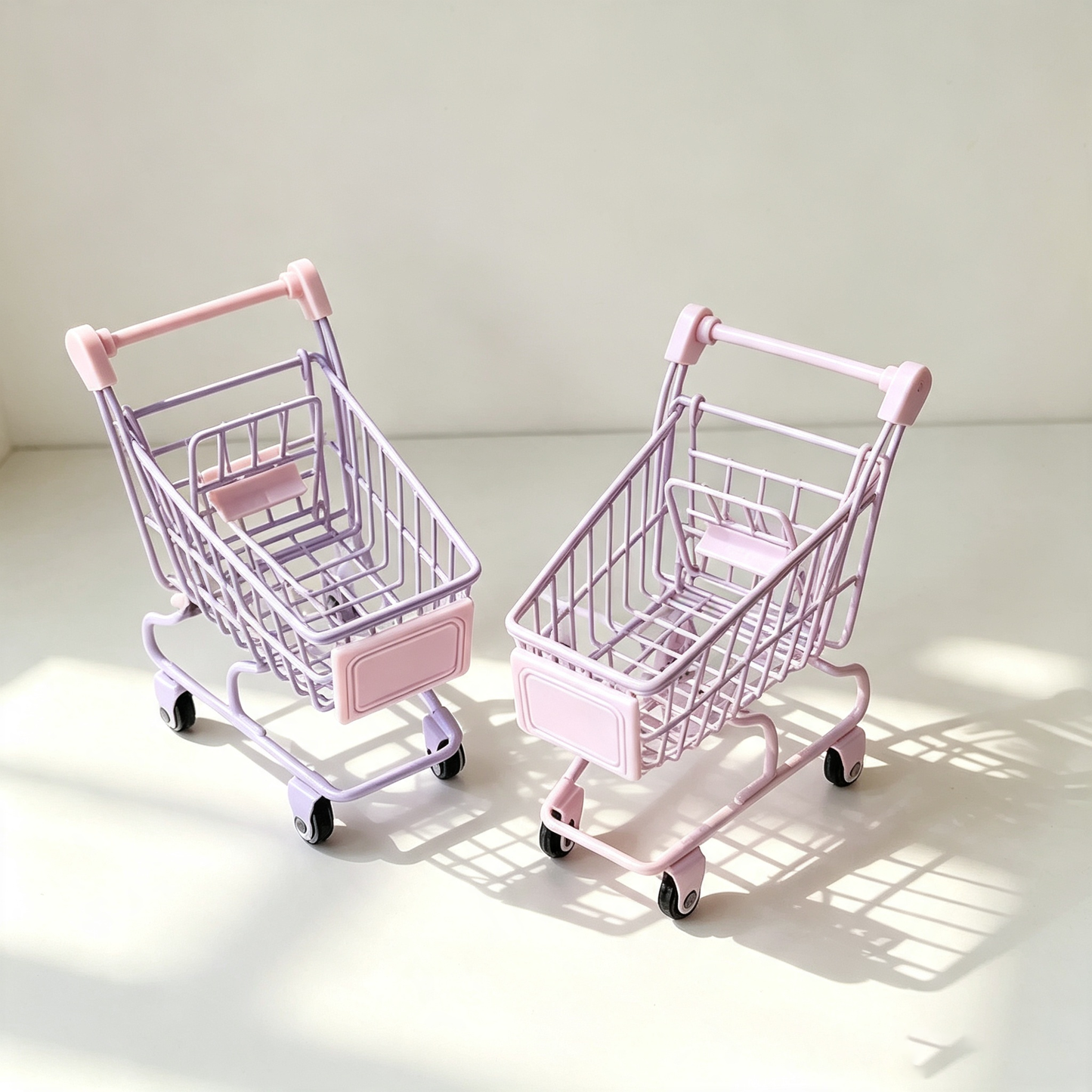 Mini Metal Shopping Cart Model