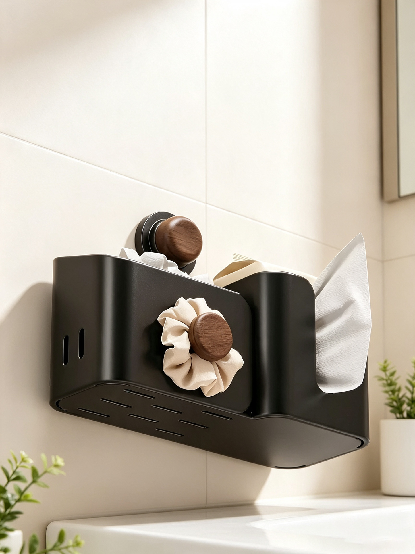 No-Drill Wall-Mounted Multi-Purpose Storage Box