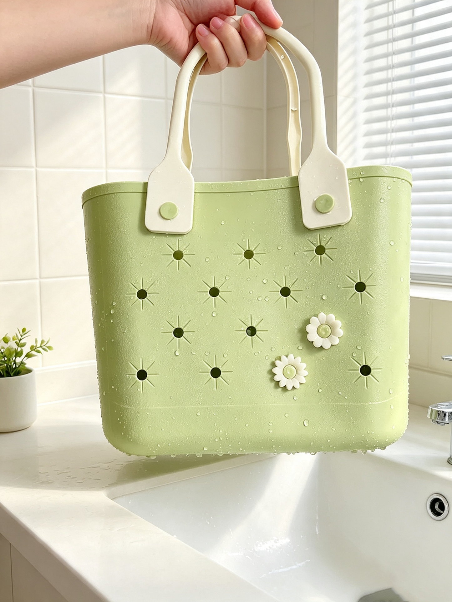 Perforated Handheld Toiletry Basket