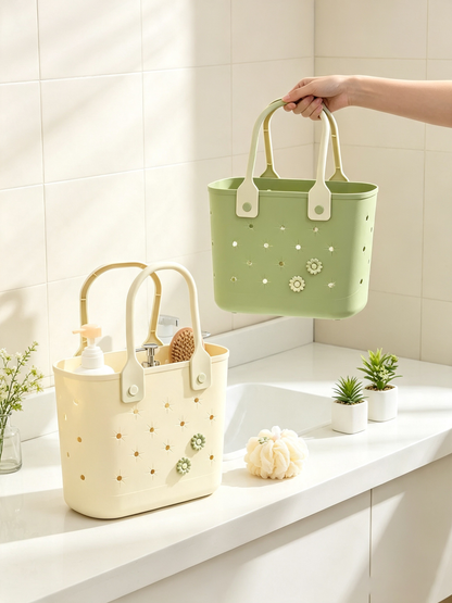 Perforated Handheld Toiletry Basket